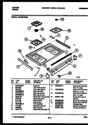 COOKTOP PARTS Diagram and Parts List for 30-4980-08-05  Tappan Range