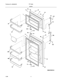 DOOR Diagram and Parts List for FRT18S6JM4  Frigidaire Refrigerator
