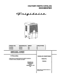 COVER Diagram and Parts List for FDH25J4  Frigidaire Dehumidifier
