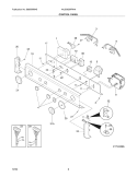 CONTROL PANEL Diagram and Parts List for WLSG62RFW4  Westinghouse Washer Dryer Combo