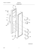 FREEZER DOOR Diagram and Parts List for WRS6R3EW0  Westinghouse Refrigerator