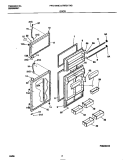 DOOR Diagram and Parts List for FRT21NNCW3  Frigidaire Refrigerator