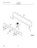 BACKGUARD Diagram and Parts List for FGF303CWH  Frigidaire Range