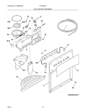 ICE & WATER DISPENSER Diagram and Parts List for FFHS2624LP0  Frigidaire Refrigerator