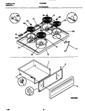TOP / DRAWER Diagram and Parts List for TEO356BFD1  Tappan Range
