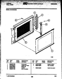 UPPER OVEN DOOR PARTS Diagram and Parts List for 57-2729-00-02  Tappan Microwave Oven Combo