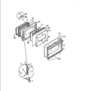 DOOR Diagram and Parts List for KF560GDF2  Frigidaire Range