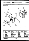 AIR HANDLING PARTS Diagram and Parts List for AW08LT5N1  Frigidaire Air Conditioner
