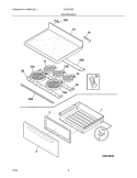 TOP / DRAWER Diagram and Parts List for GLEF379DSB  Frigidaire Range