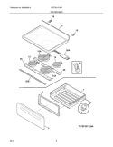 TOP/DRAWER Diagram and Parts List for LFEF3017LMB  Frigidaire Range