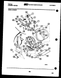 Part Location Diagram of 5308004076 Frigidaire SHAFT-DRUM