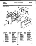 DOOR PARTS Diagram and Parts List for 11-5969-00-04  Tappan Wall Oven