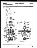 MOTOR PUMP PARTS Diagram and Parts List for DP400PW1  Tappan Dishwasher
