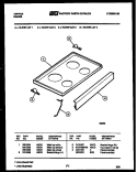 COOKTOP PARTS Diagram and Parts List for 73-3757-66-02  Tappan Range