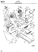 MOTOR / BLOWER / BELT Diagram and Parts List for MLXG62RBW2  Frigidaire Washer Dryer Combo