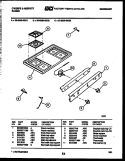 COOKTOP PARTS Diagram and Parts List for 30-6239-00-02  Tappan Range