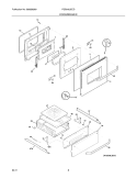 DOOR/DRAWER Diagram and Parts List for FGB24L2ECD  Frigidaire Wall Oven