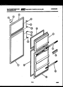 DOOR PARTS Diagram and Parts List for RT143GLFA  Frigidaire Refrigerator