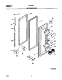 REFRIGERATOR DOOR Diagram and Parts List for FRS24ZGGB0  Frigidaire Refrigerator