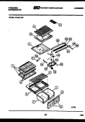 SHELVES AND SUPPORTS Diagram and Parts List for FPD18TLW0  Frigidaire Refrigerator
