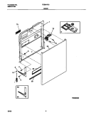 DOOR Diagram and Parts List for FDB641RJB0  Frigidaire Dishwasher