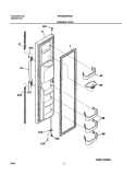 FREEZER DOOR Diagram and Parts List for WRS26MF5AS6  Westinghouse Refrigerator
