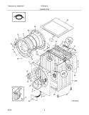 CABINET/TOP Diagram and Parts List for FAFW3801LW0  Frigidaire Washer