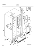CABINET Diagram and Parts List for FRS23W3AW7  Frigidaire Refrigerator