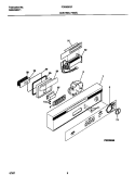 CONTROL PANEL Diagram and Parts List for FDB636GFS3  Frigidaire Dishwasher