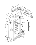 CABINET Diagram and Parts List for MRT16RNCW0  Frigidaire Refrigerator