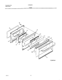 DOOR Diagram and Parts List for FEFS68CJBA  Frigidaire Range