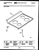 COOKTOP PARTS Diagram and Parts List for KF480NW1  Frigidaire Range