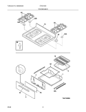 TOP/DRAWER Diagram and Parts List for CRG3160GBBF  Crosley Range
