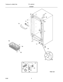 CABINET Diagram and Parts List for FFU13M3HW1  Frigidaire Freezer