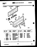 BACKGUARD Diagram and Parts List for RA30EH1  Frigidaire Range