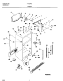 CABINET Diagram and Parts List for FRT22RGJB2  Frigidaire Refrigerator