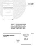 COVER Diagram and Parts List for CRG3150LBC  Crosley Range