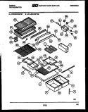 SHELVES AND SUPPORTS Diagram and Parts List for RD21F9WT3G  Gibson Refrigerator