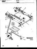 BURNER PARTS Diagram and Parts List for CG301SP2W3  Frigidaire Range