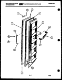 FREEZER DOOR PARTS Diagram and Parts List for RS192GCF4  Frigidaire Refrigerator