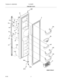 FREEZER DOOR Diagram and Parts List for GLHS68EEW1  Frigidaire Refrigerator