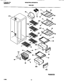 SHELVES Diagram and Parts List for WRS22PRBD1  Frigidaire Refrigerator