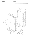 DOOR Diagram and Parts List for UL1793ECW8  Electrolux Freezer