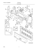 BACKGUARD Diagram and Parts List for PFEF374EC6  Frigidaire Wall Oven