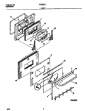 DOOR Diagram and Parts List for FED355CCSC  Frigidaire Range