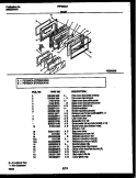 DOOR PARTS Diagram and Parts List for FEF350CADA  Frigidaire Range