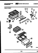 SHELVES AND SUPPORTS Diagram and Parts List for RT155MCD1  Frigidaire Refrigerator
