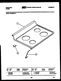 COOKTOP PARTS Diagram and Parts List for REG38BLW1  Frigidaire Range