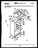 CABINET PARTS Diagram and Parts List for TSK145PN2D  Kelvinator Refrigerator