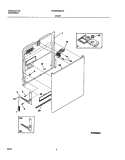 DOOR Diagram and Parts List for WDB956MBC0  Westinghouse Dishwasher